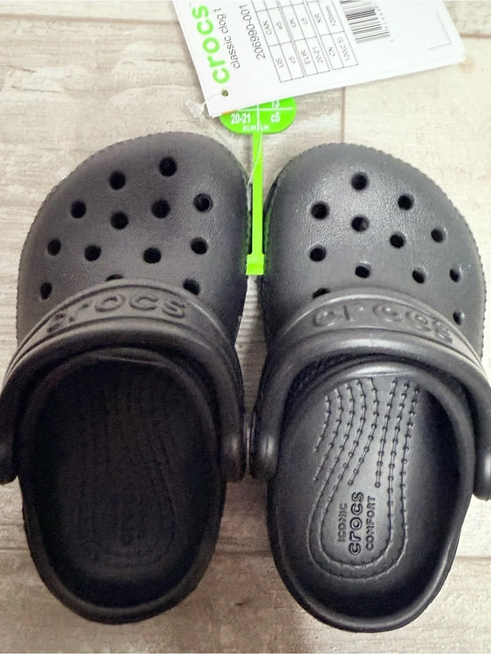 Crocs Classic Clog Black Toddler Kids Size C5 New With Tags